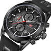 MINI FOCUS MF0089G Waterproof Quartz Watch Luminous Men Sports Watch(Black Surface  Black Shell Black Belt)