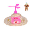 2 PCS Pet Bamboo Dragonfly Straw Hat Headdress Cat Dog Decoration, Size: L(Little Bear)