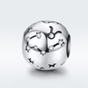 S925 Sterling Silver Twelve Constellation Beaded DIY Bracelet Accessories Jewelry Silver Beads, Style:Taurus
