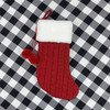 Christmas Knitted Socks Gift Bag Ornament Supplies Pendant(Red)