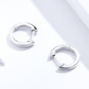 Simple Earrings Sterling Silver S925 Earrings Ear Buckles, Color:Silver