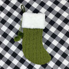 Christmas Knitted Socks Gift Bag Ornament Supplies Pendant(Green)