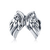 S925 Sterling Silver Angel Wings Loose Beads DIY Beaded Bracelet, Style:Bead