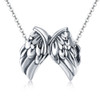 S925 Sterling Silver Angel Wings Loose Beads DIY Beaded Bracelet, Style:Bead+Chain