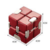 Infinite Cube Alloy Aluminum Decompression Toy Fingertip Cube(Red)