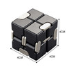 Infinite Cube Alloy Aluminum Decompression Toy Fingertip Cube(Black)