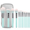 12 in 1 Makeup Brush Set Soft Beauty Tool Brush, Exterior color: 12 Makeup Brushes + Silver Bag