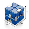 Infinite Cube Alloy Aluminum Decompression Toy Fingertip Cube(Blue)