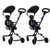 Baobaohao Folding Lightweight Four-wheel High-view Baby Stroller, Specification:V1 Gray Half Fence