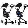 Baobaohao Folding Lightweight Four-wheel High-view Baby Stroller, Specification:V1 Blue Half Fence