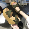 Sloppy Platform Suede Sandals, Shoes Size:40(Green)