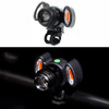 Bicycle Headlight Mountain Bike USB Charging Warning Light(Black)