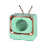 BD13 TV Shape Retro Bluetooth Wireless Speaker Mini Portable Card Audio(Green)