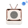 BD13 TV Shape Retro Bluetooth Wireless Speaker Mini Portable Card Audio(White)