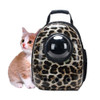 12-hole Breathable Transparent Go Out Portable Space Capsule Pet Carrier Backpack(Leopard Bag)