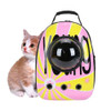 12-hole Breathable Transparent Go Out Portable Space Capsule Pet Carrier Backpack( Yellow-Green Letters)
