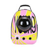 12-hole Breathable Transparent Go Out Portable Space Capsule Pet Carrier Backpack( Yellow-Green Letters)