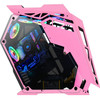 Computer Main Case Gaming Internet Cafe Computer Case, Colour: Big Coffee Plus Pink
