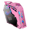 Computer Main Case Gaming Internet Cafe Computer Case, Colour: Little Coffee Pink