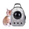 12-hole Breathable Transparent Go Out Portable Space Capsule Pet Carrier Backpack(Silver Bear Bag)