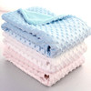 Spring and Autumn Double Layer Baby Knitted Fleece Blanket Bedding(Pink)