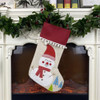 Christmas Socks Gift Bag Children Christmas Decoration Gift Socks Supplies Christmas Tree Pendant(Snowman)