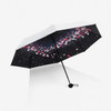 Anti-ultraviolet Sunshade Sun Umbrella Compact and Portable Titanium Silver Plastic Sun Umbrella(Swan Cherry)