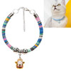 4 PCS Adjustable Pet Bell Color Cotton Woven Cat and Dog Universal Collar, Colour: Blue