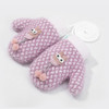 Children Gloves Plus Velvet Warm Gloves Cute Mitten Thicken Lanyard Gloves, Colour: Light Purple (Little Rabbit)(S (1-4 years old))