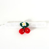 3 PCS Pet Handmade Knitted Wool Cherry Cat Dog Collar Bib Adjustable Necklace, Specification: M 25-30cm(White )