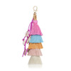 2 PCS Tassel Keychain Shell Bag Pendant(Red Colorful)