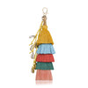 2 PCS Tassel Keychain Shell Bag Pendant(Yellow Colorful)