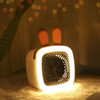 Mini Cute Pet Deer Heater  Student Home Desktop Portable Firearm,CN Plug, Product specifications: With Light(White)