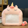 Hand Warmer Pillow Visual Play Mobile Phone Warmer Bag Winter Heater(Light Pink Unicorn)