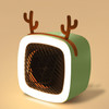 Mini Cute Pet Deer Heater  Student Home Desktop Portable Firearm,CN Plug, Product specifications: With Light(Green)