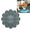 2 PCS Pet Cats and Dogs Silicone Slow Food Mat Anti-choke Bowl, Style:Flower Type(Gray)