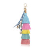 2 PCS Tassel Keychain Shell Bag Pendant(Blue Colorful)