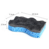 6 PCS Household Cleaning Sponge Kitchen Scouring Pad(Black )