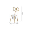 2 PCS Wrought Iron Chair Shaped Candle Holder Decoration Romantic Candle Light Table Decoration, Style:B(Gold)