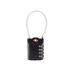 Zinc Alloy Red Dot Luggage Small Padlock Small Mini Code Lock(Black)
