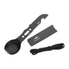 2 PCS Multifunctional Camping Tableware Knife Fork And Spoon Integrated Outdoor Survival Tool,Random Color Delivery