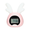 Multifunctional Cartoon Animal Shape Creative LED Luminous Electronic Alarm Clock, Style:Antlers(Pink)