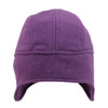 Unisex Autumn and Winter Outdoor Solid Color Fleece Warm Bomber Hats, Size:One Size(Purple)