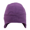 Unisex Autumn and Winter Outdoor Solid Color Fleece Warm Bomber Hats, Size:One Size(Purple)