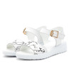 Simple and Versatile Non-slip Wear-resistant Casual Sandals for Girls (Color:White Size:37)