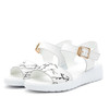 Simple and Versatile Non-slip Wear-resistant Casual Sandals for Girls (Color:White Size:37)