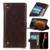 For HTC Desire 20 Pro Copper Buckle Nappa Texture Horizontal Flip Leather Case with Holder & Card Slots & Wallet(Coffee)