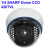 1/4 SHARP Color 420TVL Dome CCD Camera, IR Distance: 15m