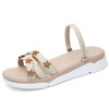 Suede Casual Simple Non-slip Wear-resistant Stars Pattern Two-wear Women Sandals (Color:Apricot Size:36)