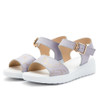 Simple and Versatile Non-slip Wear-resistant Casual Sandals for Girls (Color:Purple Size:32)